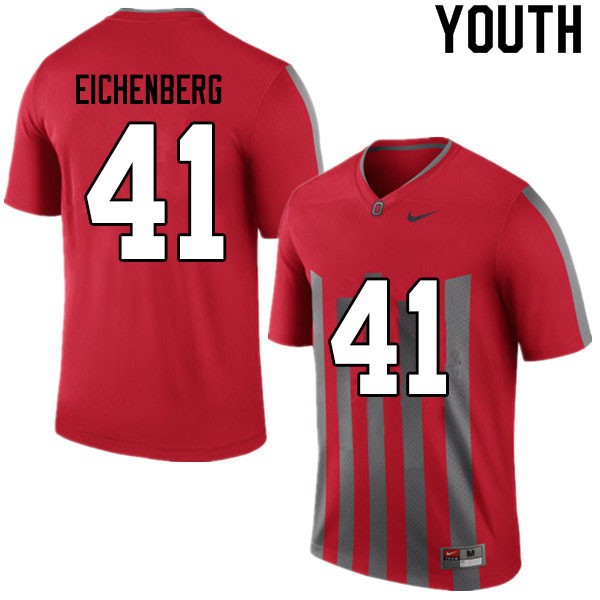 Ohio State Buckeyes #41 Tommy Eichenberg Youth Stitched Jersey Retro